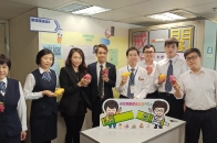 A smoke-free corner was set up to share health-related information with staff at site office while free fruits and snacks were distributed to all staff to promote a healthy diet.