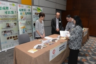 Representative of Hospital Authority’s Smoking Counseling &amp; Cessation Service showed the information of its smoking cessation service at the booth